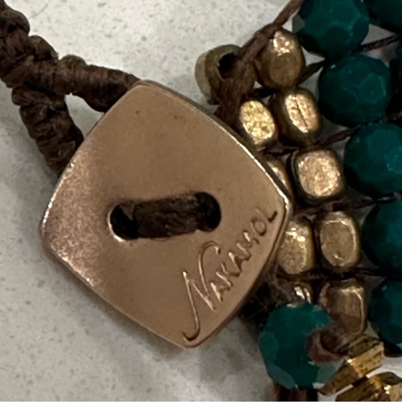 Nakamol Chipped Chunky Beaded Turquoise Bracelet Boho - Picture 6 of 8